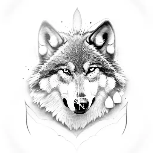 Howling Wolf In A Paw