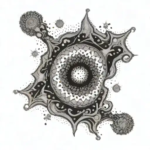 Mandelbrot Set Merging With A Black Hole Illustration