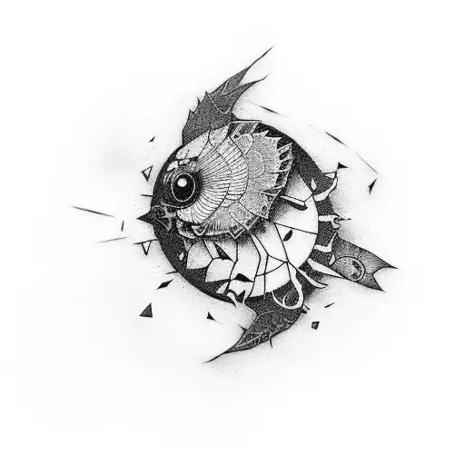 Lots Of Dark Eyes In Black And Red Colors