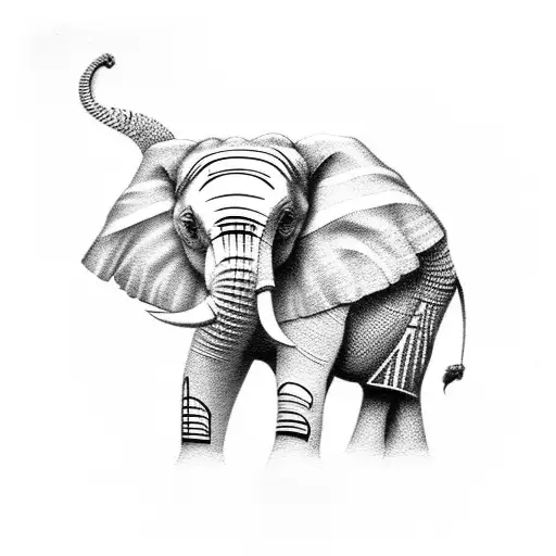Elephant Which Represents Letter 'R'
