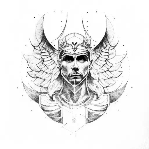 An Architectural Blueprint Of A Warrior Angel