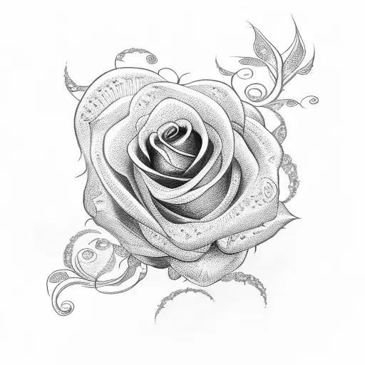 Filigree Rose With Vines
