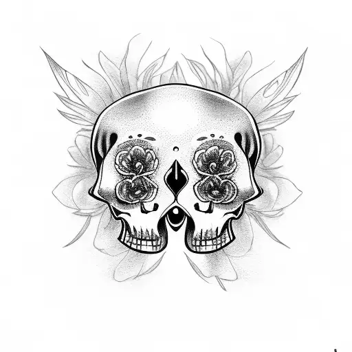 Catrina Birds Skull
