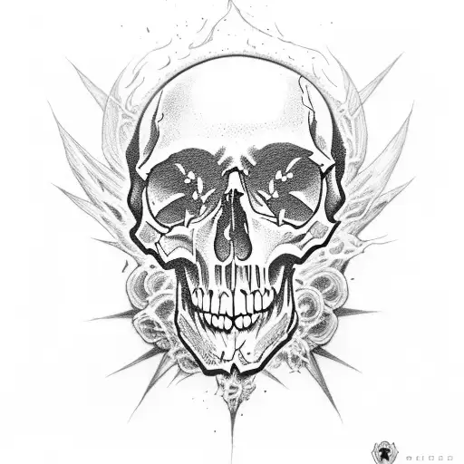 Skull And Fire And Dead