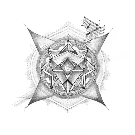 Design A Tattoo Featuring A Gemini Symbol Intertwined With Sheet Music