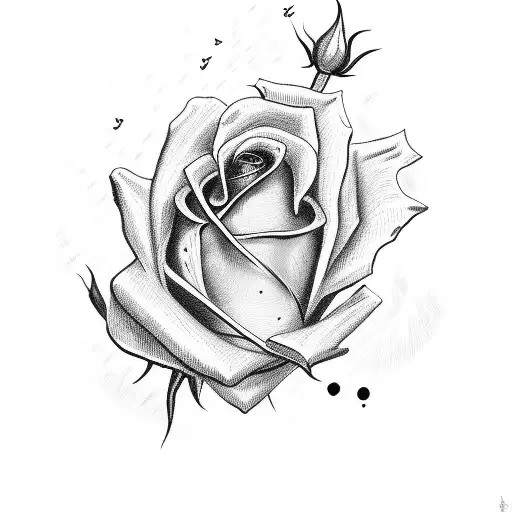 A Heart Wrapped In A Rose With Thorns
