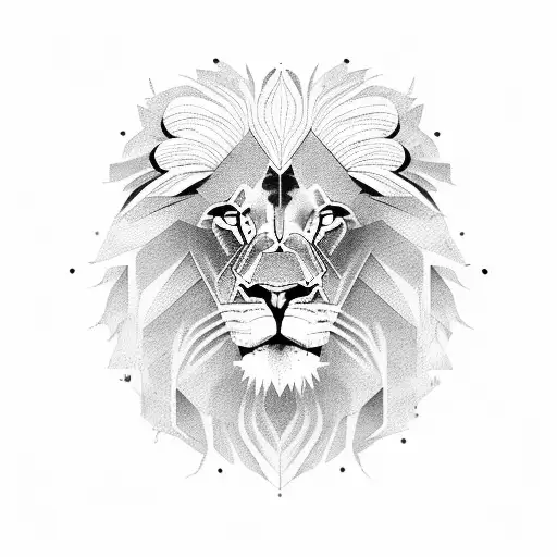 Lion Half Geomatric