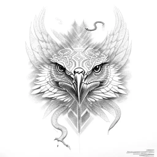 Shamanic Eagle Woman Snake Kolibrie Jaguar