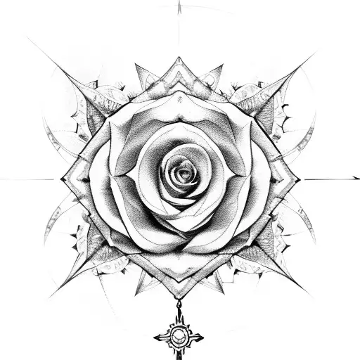 A Rose Made Of Money Compass Stop Watch A Rosary Necklace