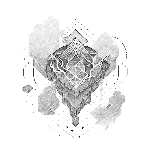 A Line Going From A Mountain To Waves And Finishing In A Heart Rate