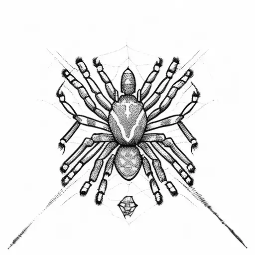 Spider Weaving A Intricate Web Design