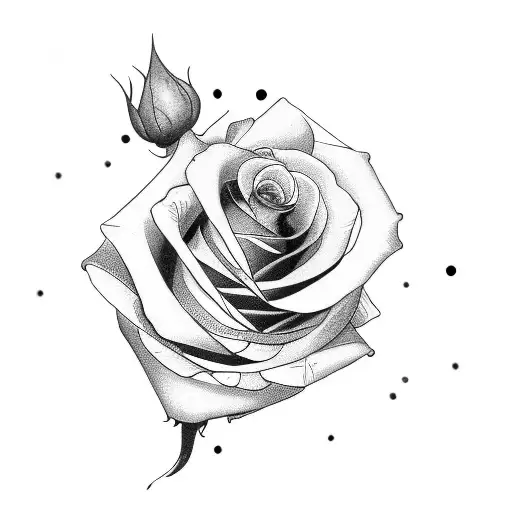 Black Rose With Name Capria As The Rose Stem