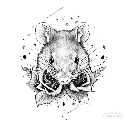 Rat Whit A Hay Anda A Rose