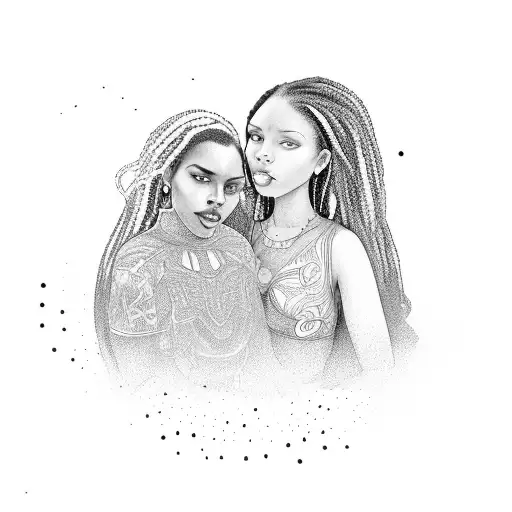 Large Black Girl And Tiny White Girl In I've Garden Booth Sitting On The Same Side