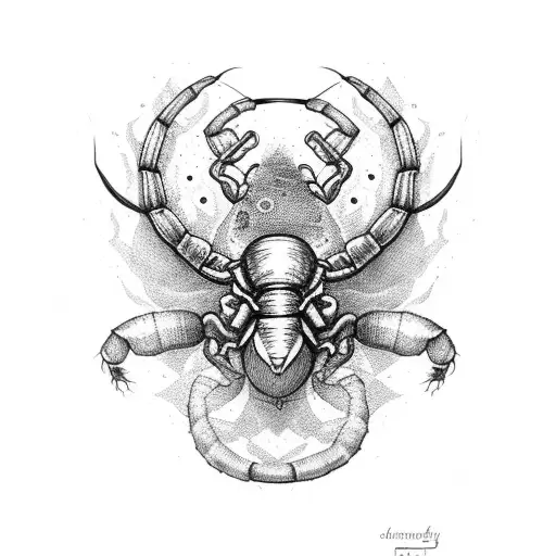 Black Scorpion That Stings Itself With Its Sting