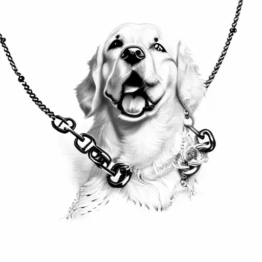 Dog With Chains