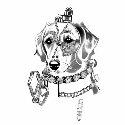 Dog With Chains