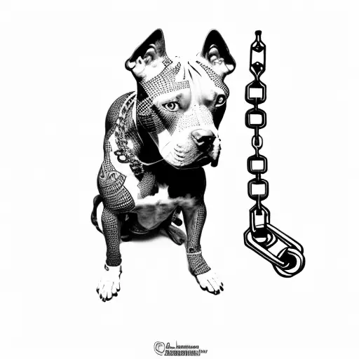 Pitbull With Chain