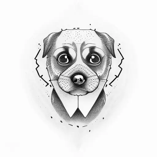 Dog Nose Tattoo With The Text Team Work Makes The Dream Work