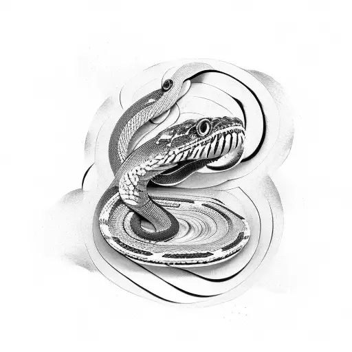 An Abstract Representation Of A Colorful Snake Transforming Into A Documentary Film Reel