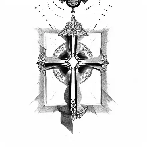 Christian Cross With Words