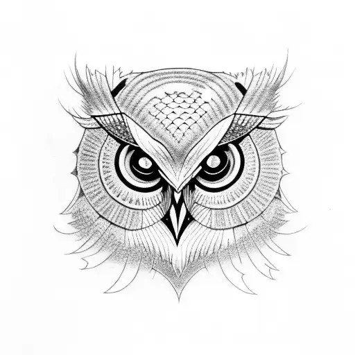 Owl Skull Japanese Style