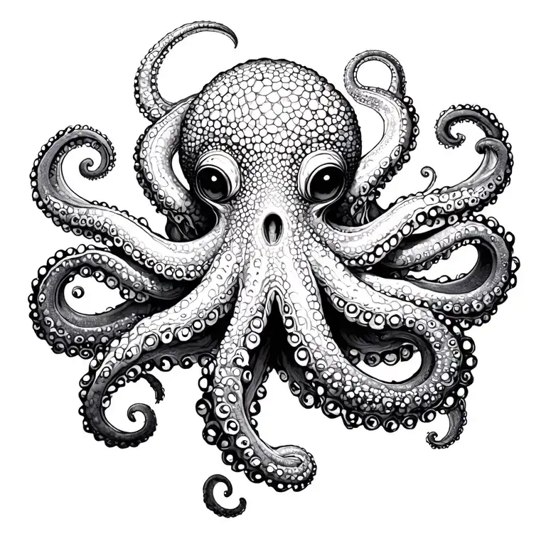 Space Octopus In Gothic Style