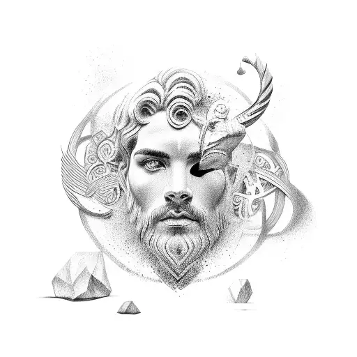 Greek God Black And White