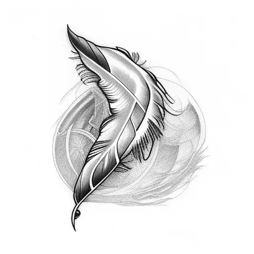 Feather Forearm Tattoo With Last Name Barnes In It