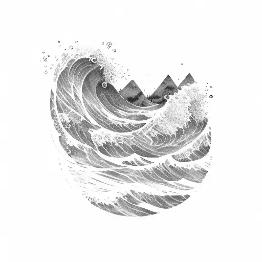 Watercolor Ocean Wave