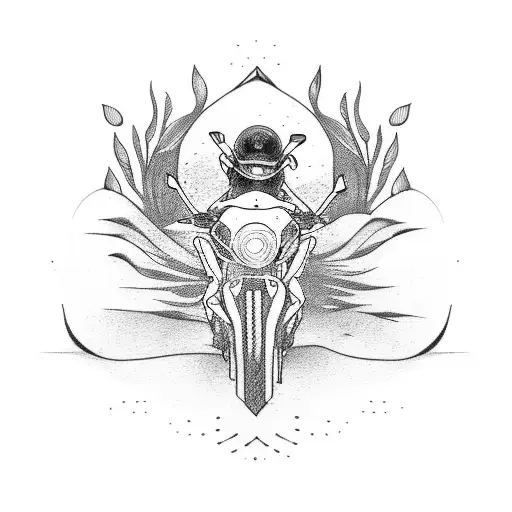 Motorcycle In Nature