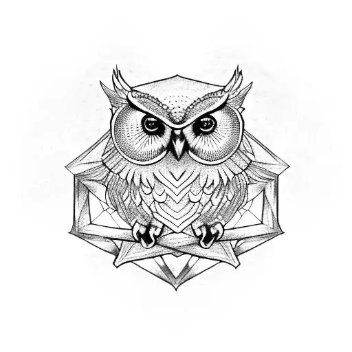 Freemason Owl Hexagon