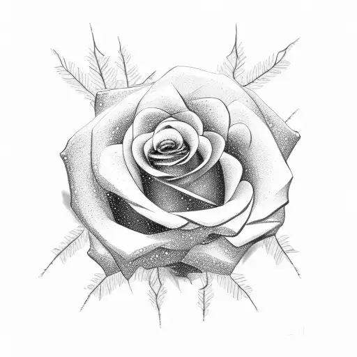 Rose With Christmas Dominique