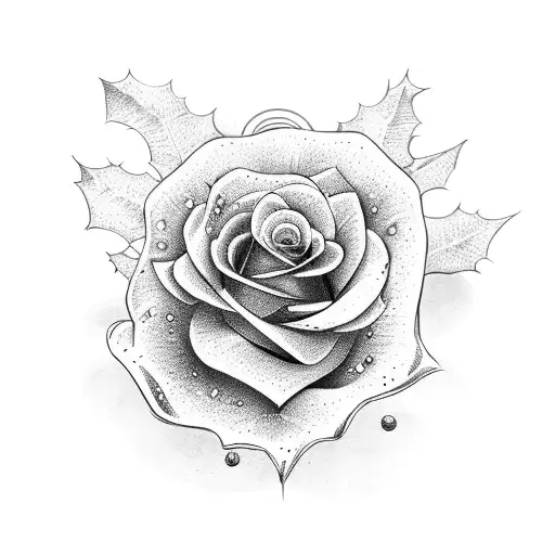 Christmas Dominique With A Rose