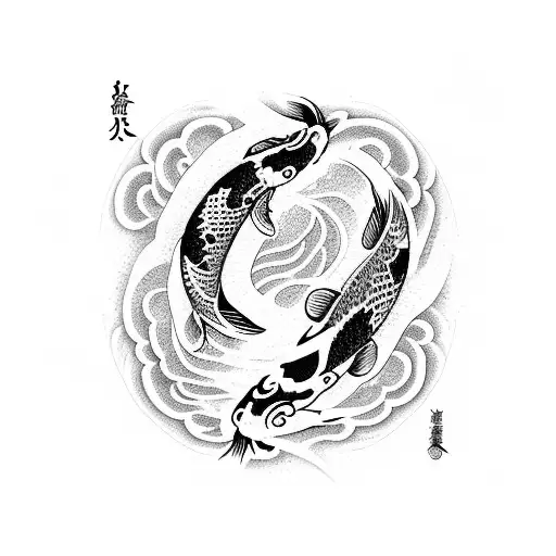 Japanese Koi Fish Waves Full Sleeve