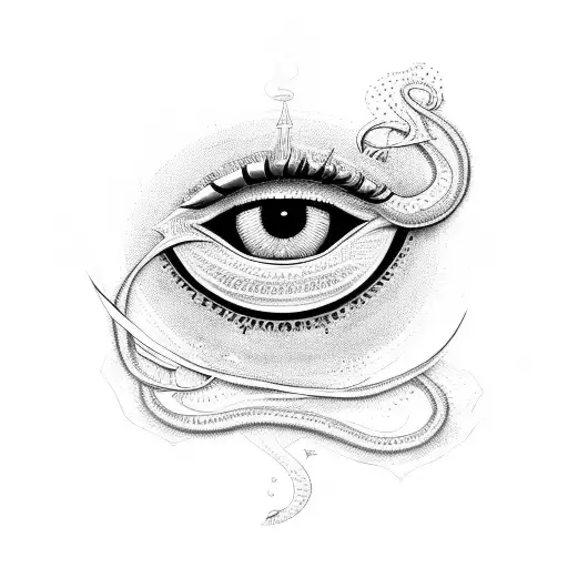 Evil Eye With Snakes