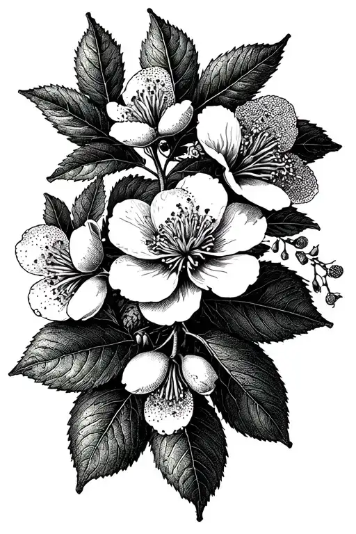 Lilac And Crabapple Blossoms