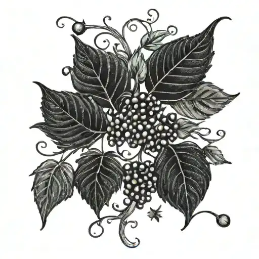 Bittersweet Nightshade Vines And Berries Intertwined