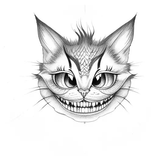 Cheshire Cat On Tree