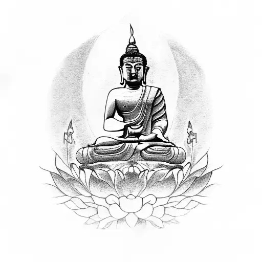 Full Body Buddha As A Greek Mythological God