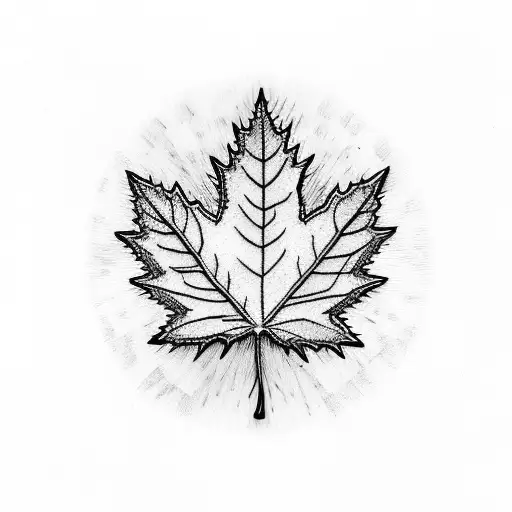 Maple Leaf Made Of Thistles