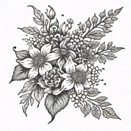 August Birth Flower Bouquet