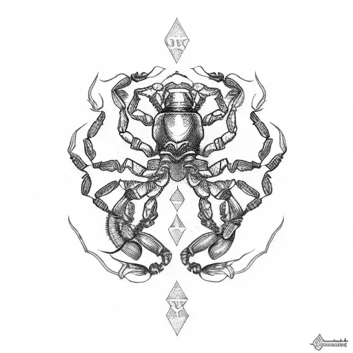 A Combination Of The Scorpion And The Letters Of The Persian Alphabet