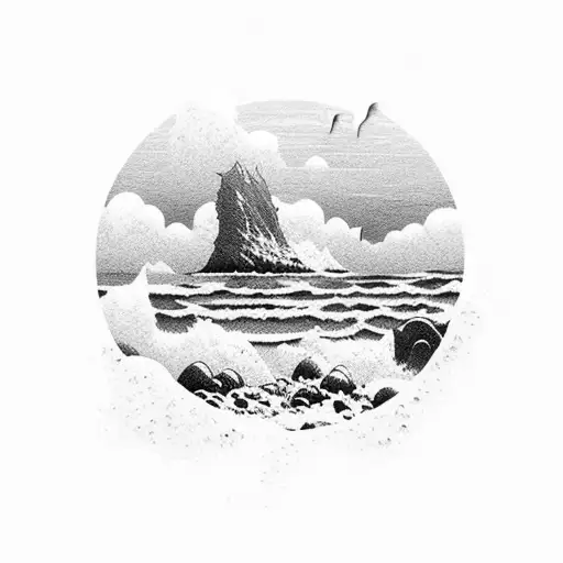 Landscape Beach With Waves