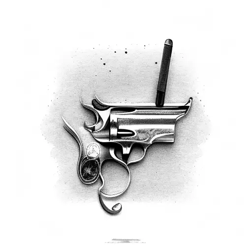 Smith And Wesson Gun With Rr On The Handle