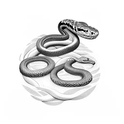 A Snake Winding Through A Lush Forest Scene