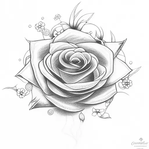 Flower With Cancer Ribon And Ohana