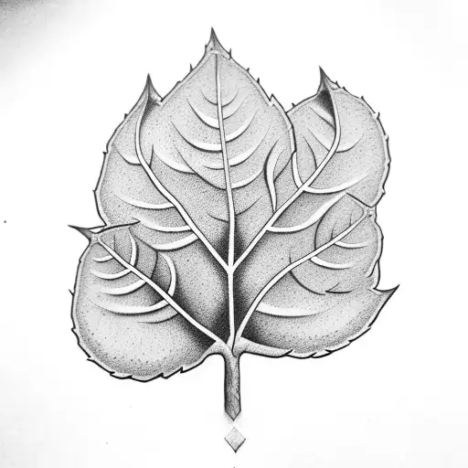 Vegan Leaves Lianas Trees Man Tattoo Geometric Realism
