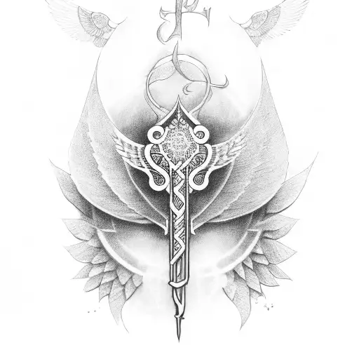 Lilly Of The Valley With Ankh With Wings