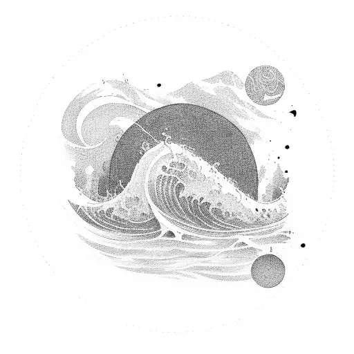 Circle Is In The Middle And The Wave Is To The Left